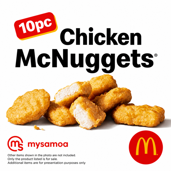 10 Pc Chicken McNuggets available for pickup at McDonald's Apia Samoa