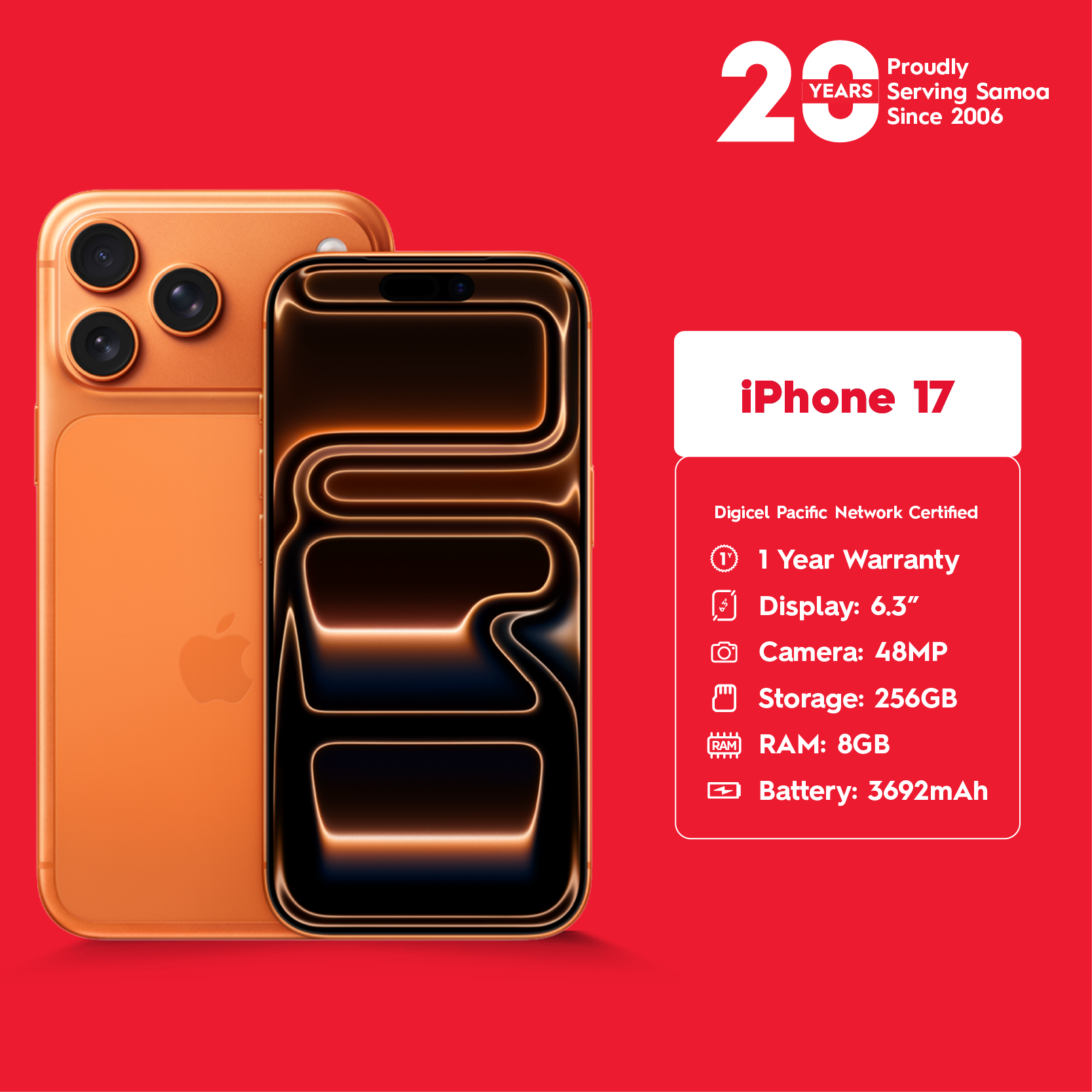 iPhone 17 - Pickup from Digicel Samoa