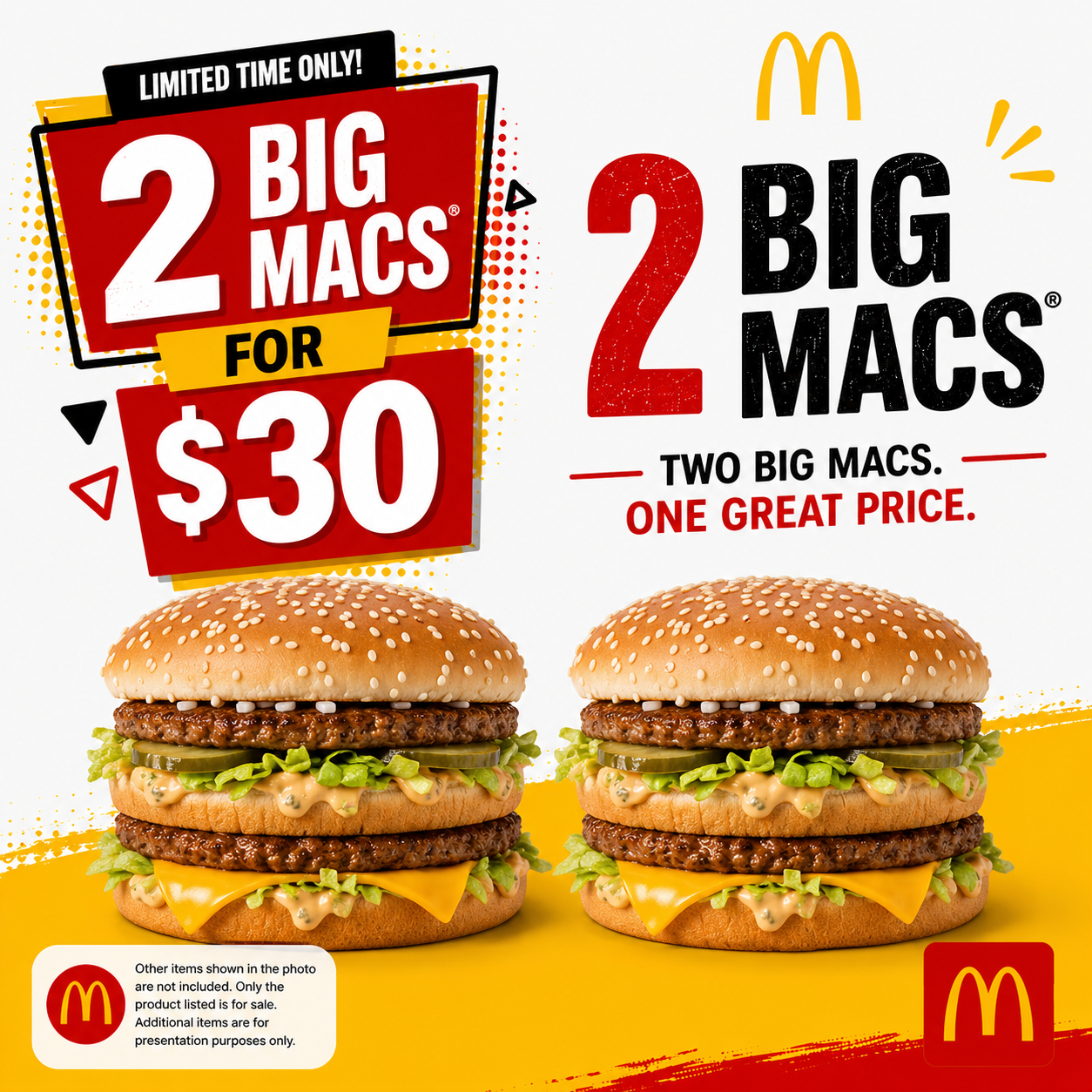 Big Mac - Double Deal (2 Big Macs for $30 Tala)