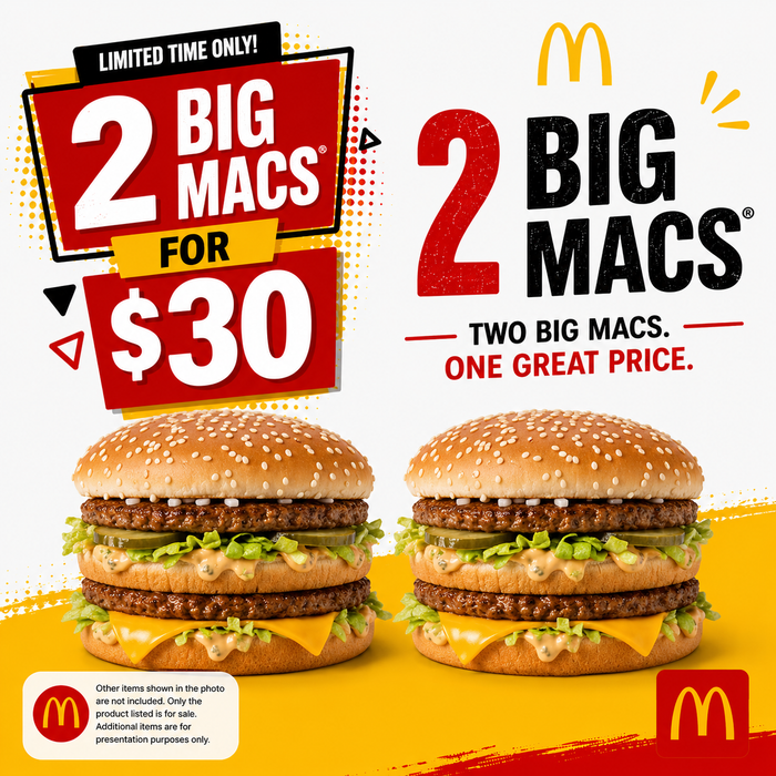 Big Mac - Double Deal (2 Big Macs for $30 Tala)