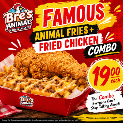 Animal Fries + Fried Chicken COMBO (Vailima or Vaitele)