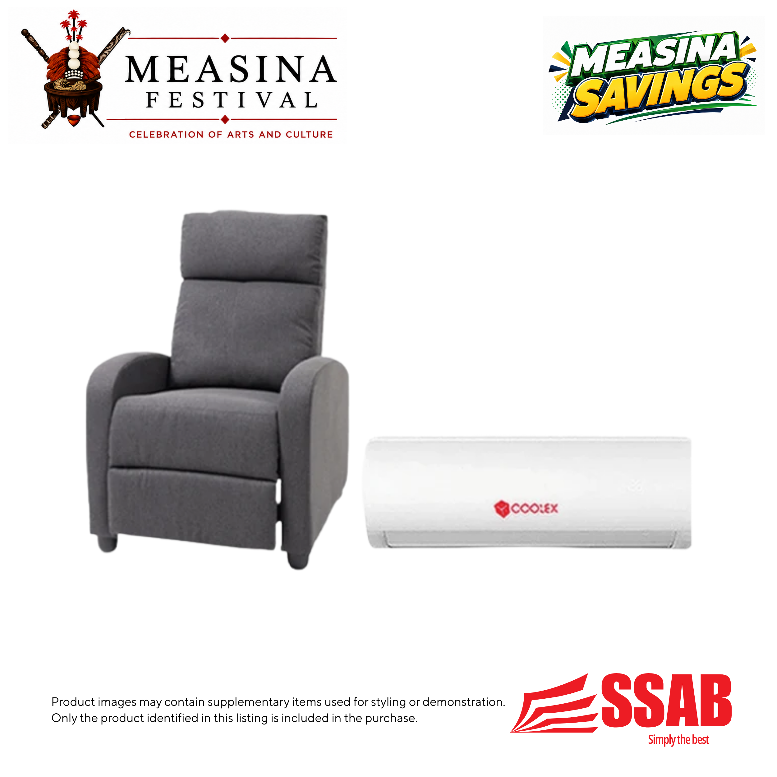 Ashley Elvio Rocker Recliner/Coolex Ac Inverter 12000Btu