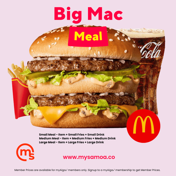 Big Mac "PICK UP FROM MCDONALD'S, APIA"
