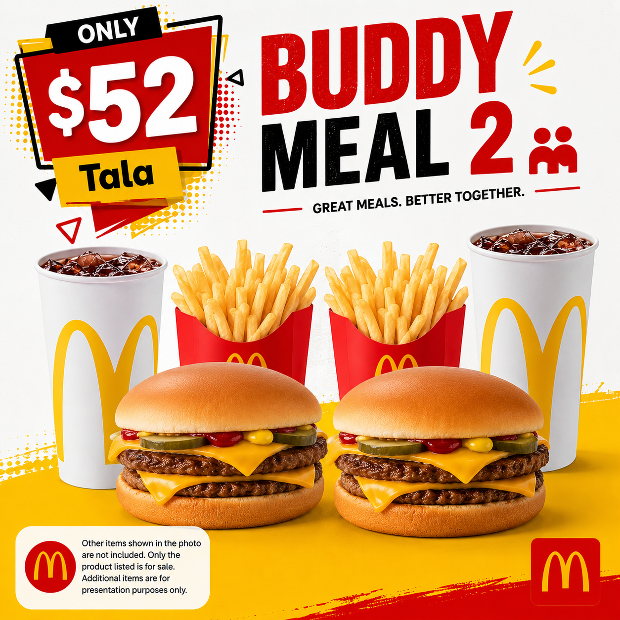 Buddy Meal 2 "PICK UP FROM MCDONALD'S, APIA"