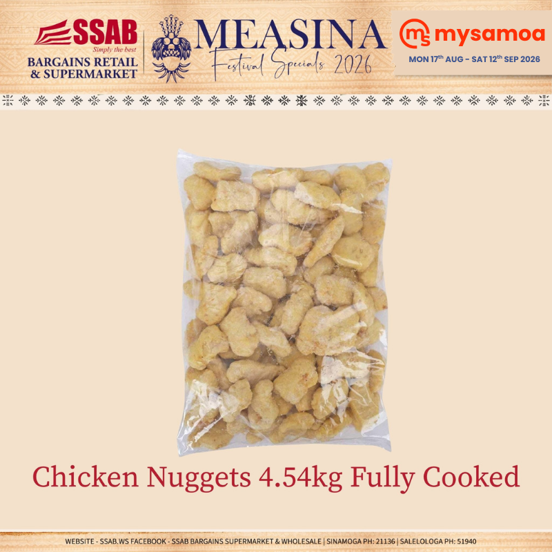 Chicken Nuggets 4.54kg Fully Cooked