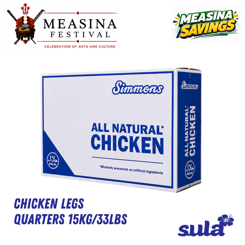 Chicken Legs Quarters 15Kg/33lbs (Pick up from Sula's Supermarket & Bakery)