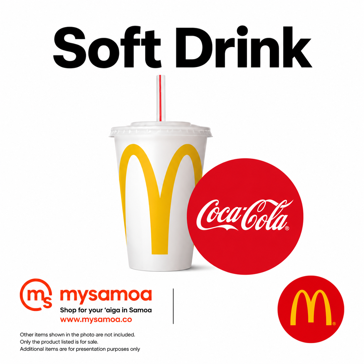 Medium Soft drink 21oz cup from McDonald's Samoa on Vaea St Apia