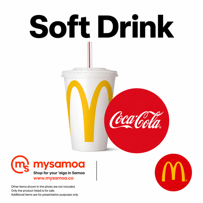 Medium Soft drink 21oz cup from McDonald's Samoa on Vaea St Apia