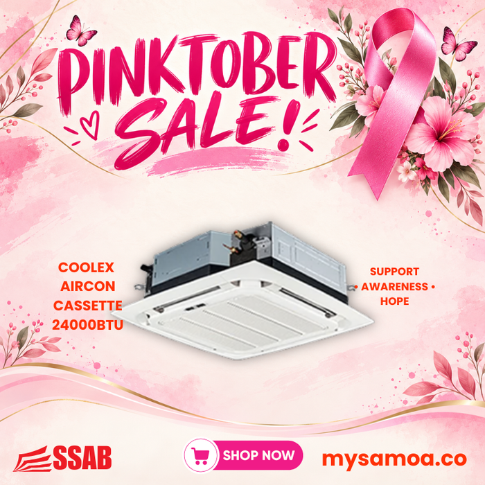Coolex Aircon Cassette 24000Btu - Pickup from SSAB Megastore Atinae Street Togafu'afu'a