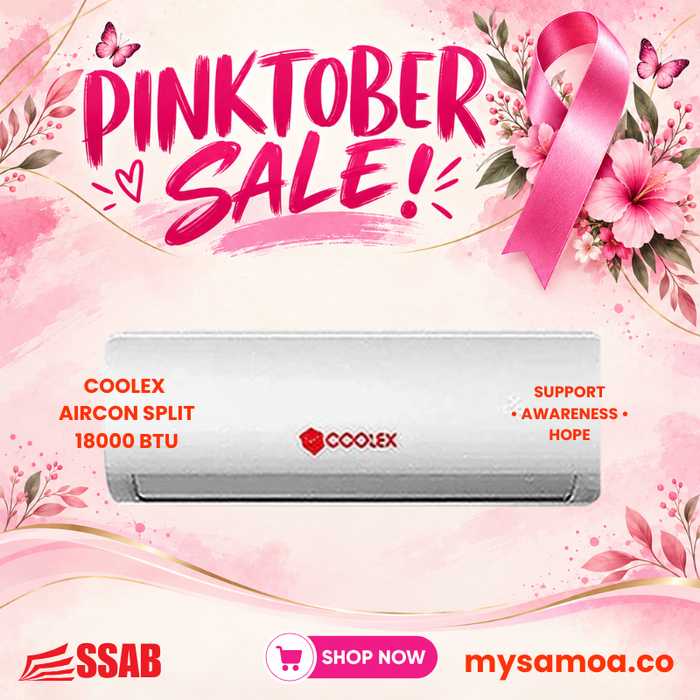 Coolex Aircon Split 18000 Btu - Pickup from SSAB Megastore Atinae Street Togafu'afu'a