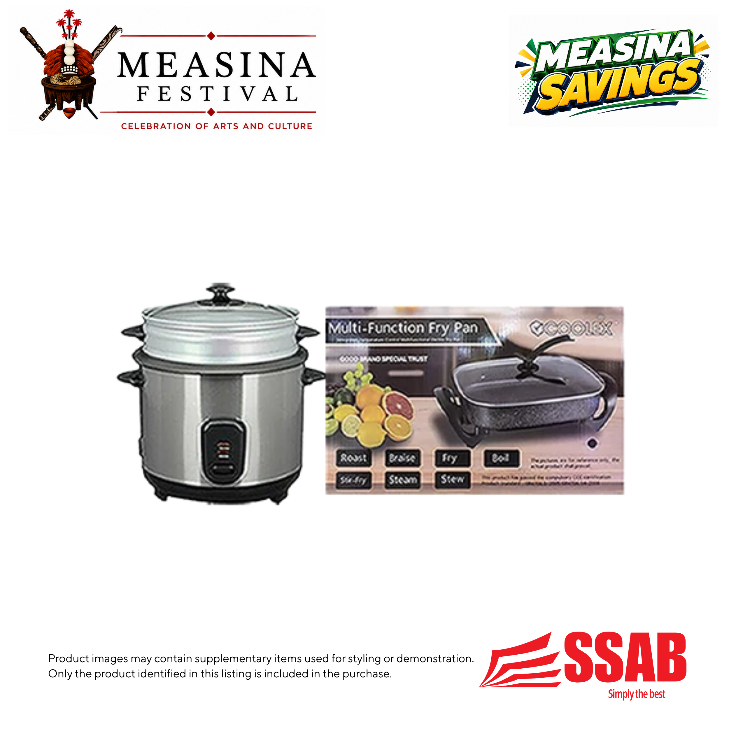Coolex Electric Frypan Gevi Rice Cooker 1.8L