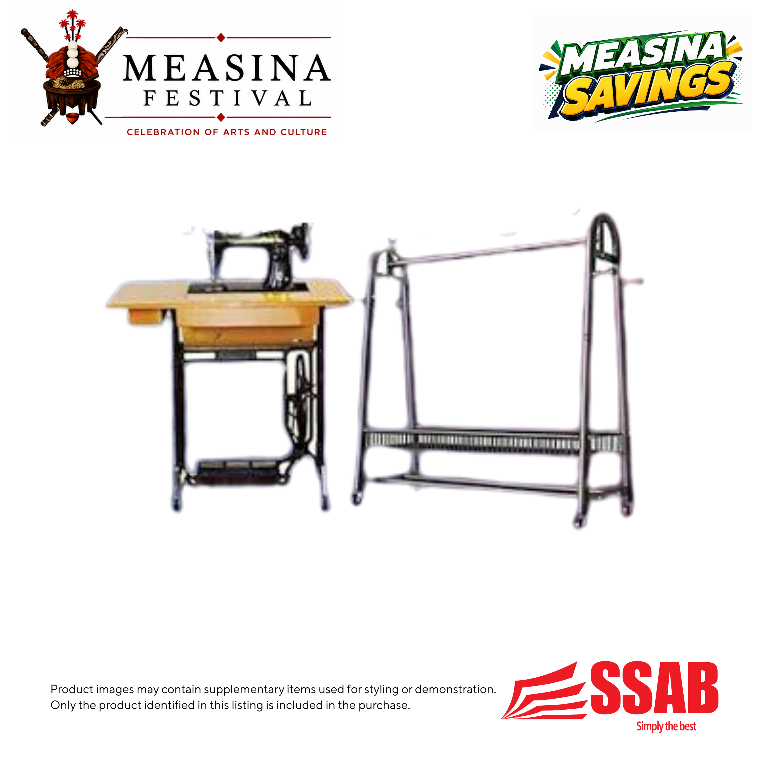 Manual Sewing Machine With Table/Heavey Duty Cloth Rack