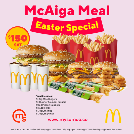 McAiga Easter Special Meal "PICK UP FROM MCDONALD'S, APIA"