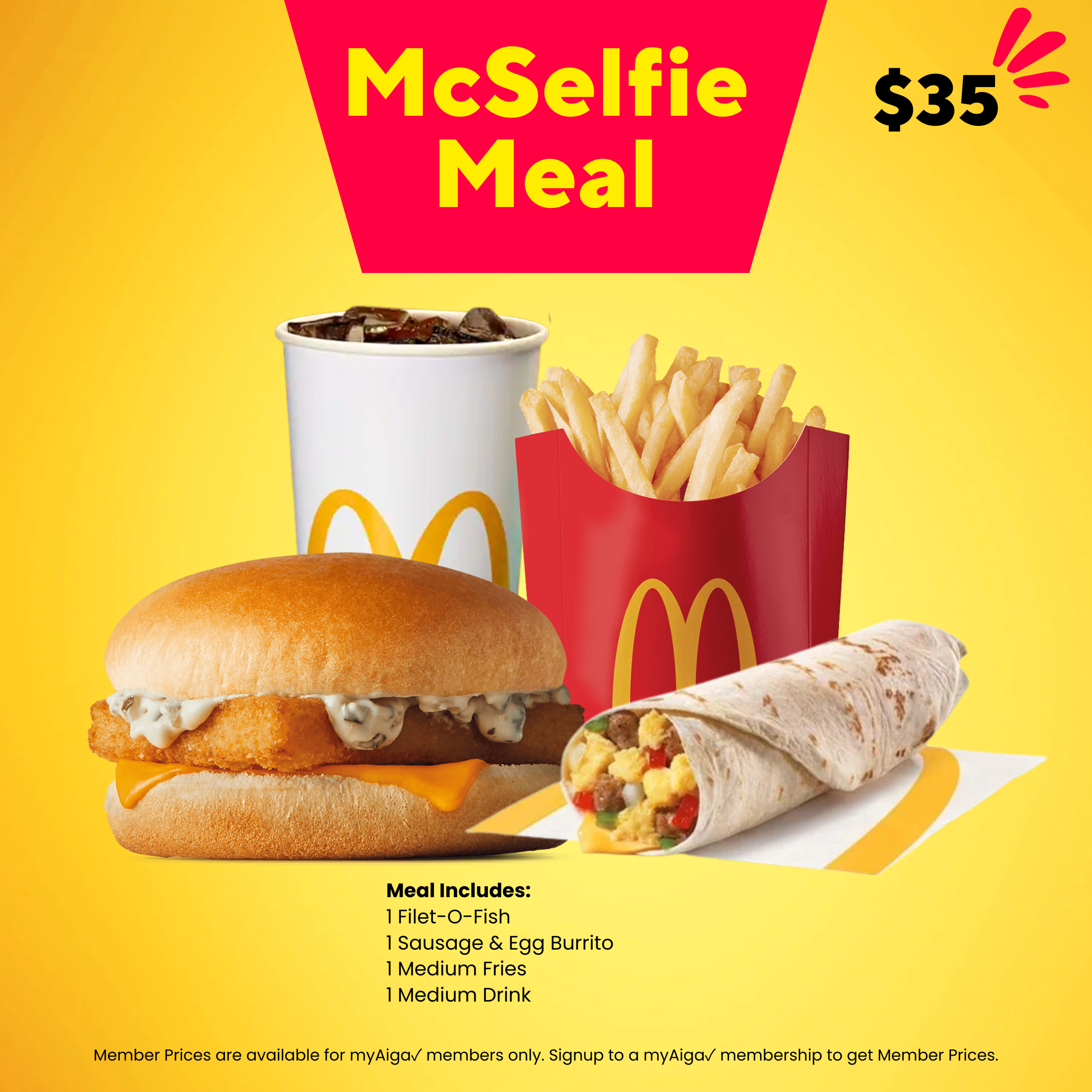 McSelfie Meal!"PICK UP FROM MCDONALD'S, APIA"