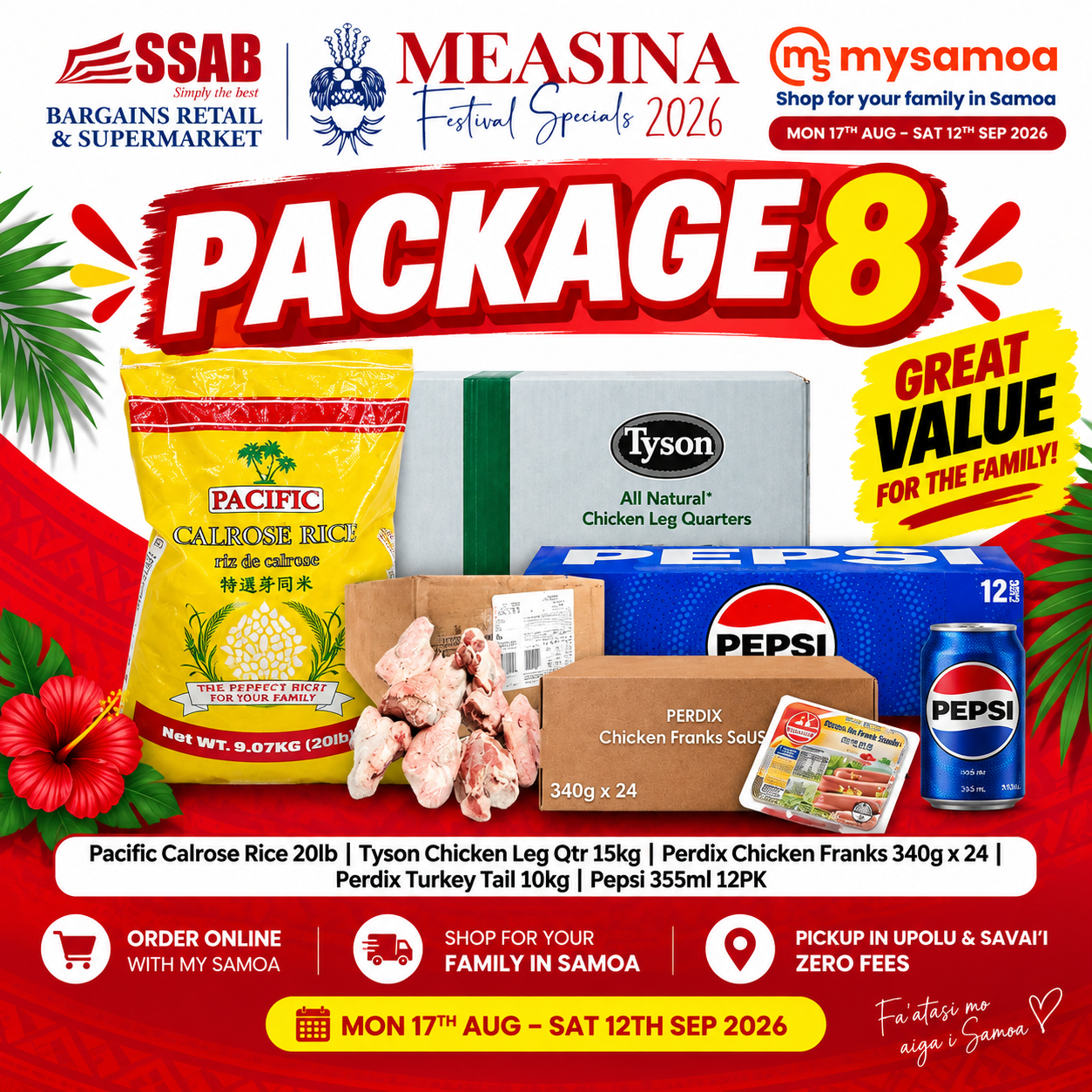 Measina Package 8 - Pickup from SSAB Bargains