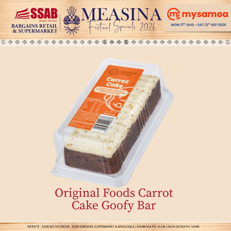 Original Foods Carrot Cake Goofy Bar