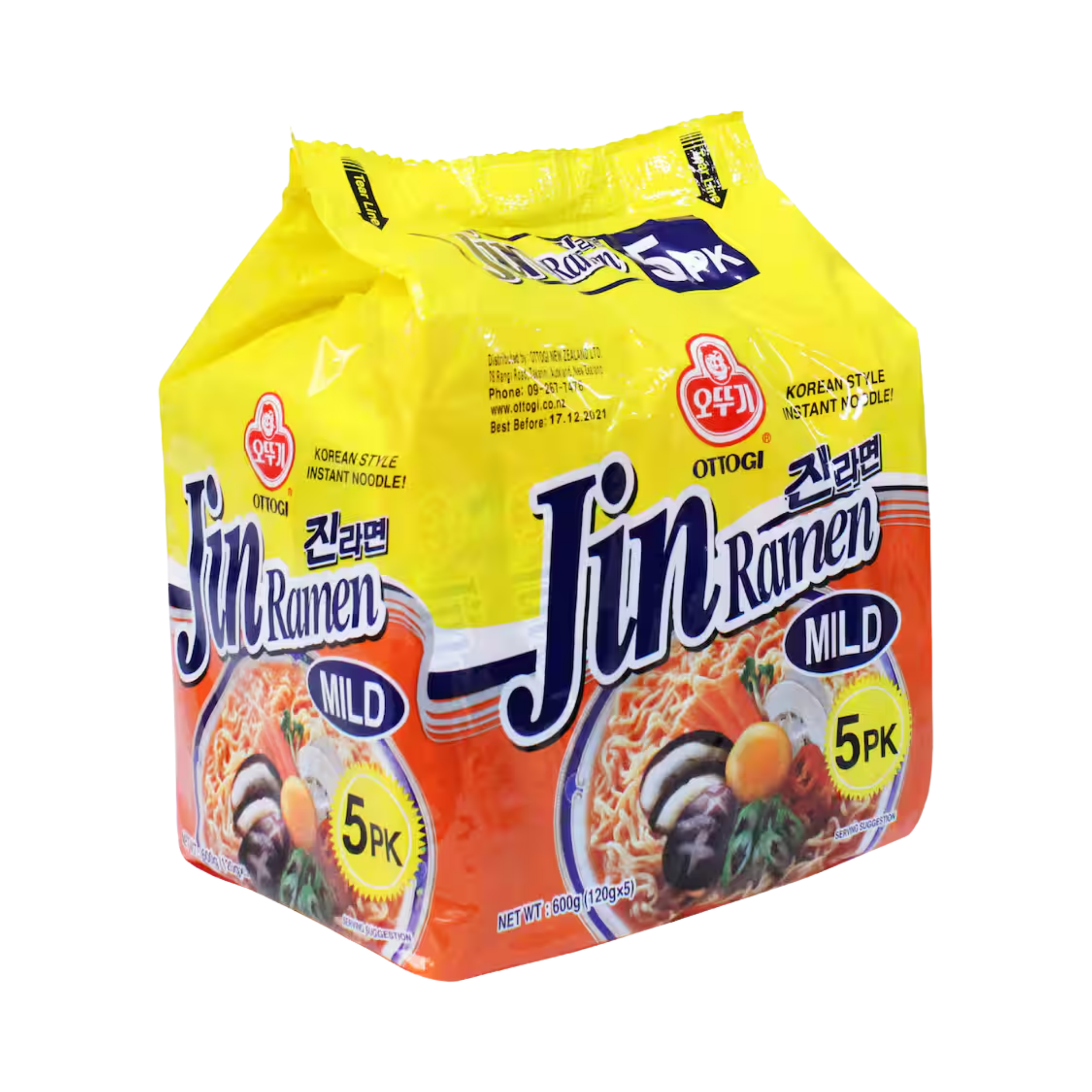 Ottogi Jin Ramen Mild 5pk