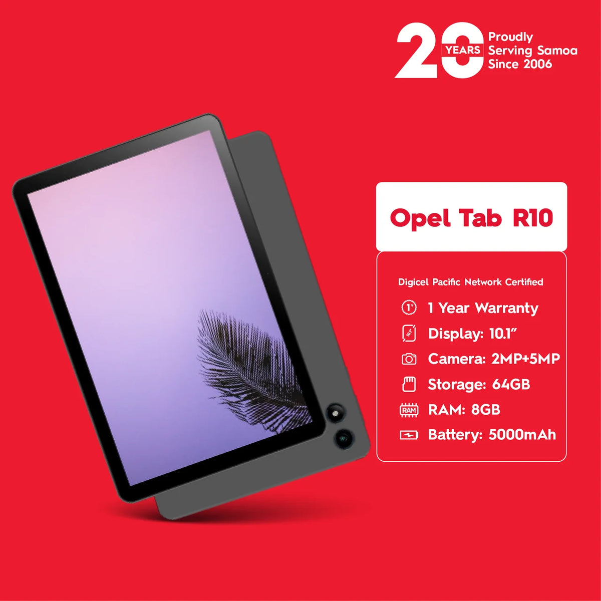 R10 Tablet Opel Digicel Locked - Pickup from Digicel Samoa