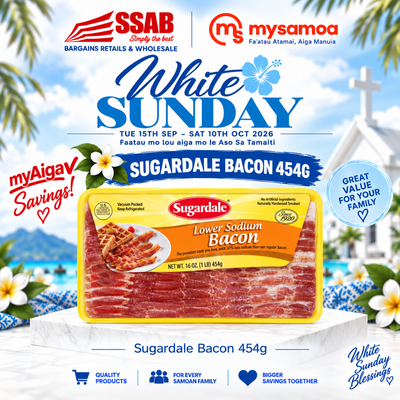 Sugardale Bacon 454g - Pickup from SSAB BARGAINS SUPERMARKETS & WHOLESALE