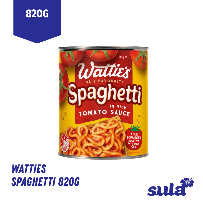 Watties Spaghetti 820G - Pickup from Sula's Supermarket & Bakery