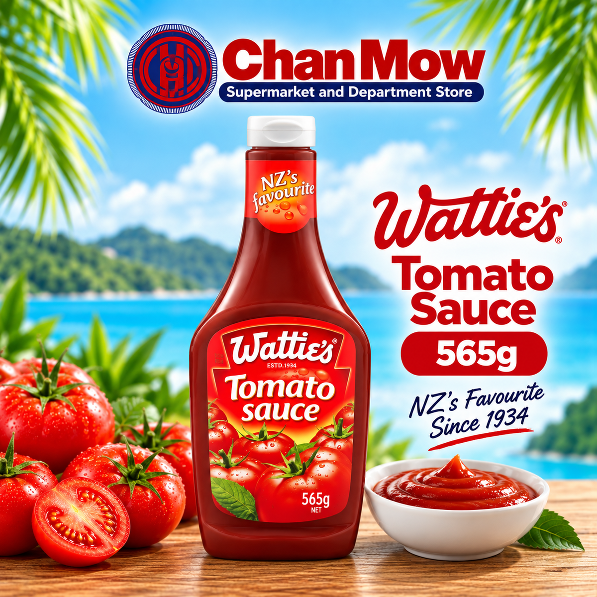 Watties tomato sauce 565g
