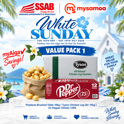 White sunday value pack 1 - Pickup from SSAB BARGAINS SUPERMARKETS & WHOLESALE