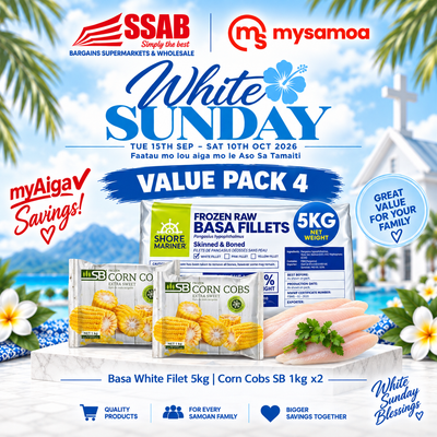White sunday value pack 4 - Pickup from SSAB BARGAINS SUPERMARKETS & WHOLESALE